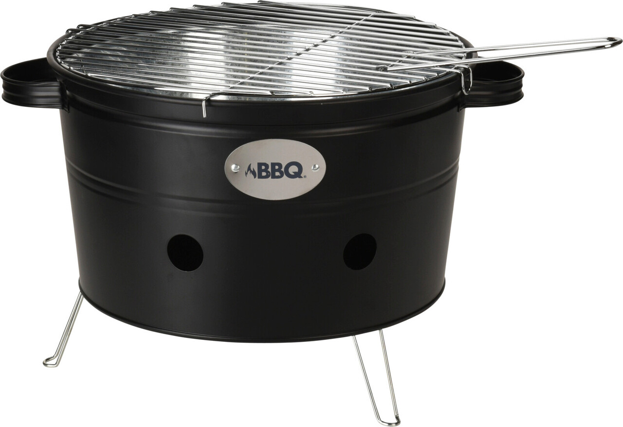 Gratar BBQ Bucket, 34.5x20 cm, metal, negru mat - imagine 3